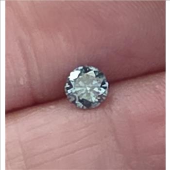 No Reserve .40 ct Natural Blue Diamond Round Cut Loose Gemstone