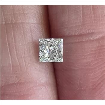 No Reserve .45 ct Natural Diamond Princess Cut Loose Gemstone