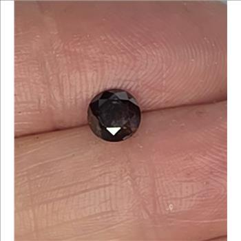 No Reserve  .75 ct Natural Chocolate Diamond Round Cut Loose Gemstone