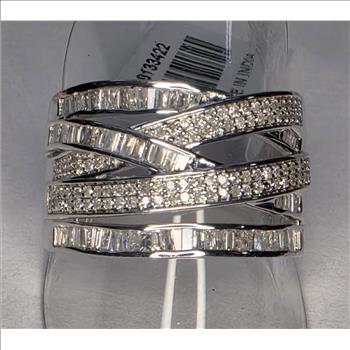 No Reserve .1.03 ct Natural Diamond Ring Size 9