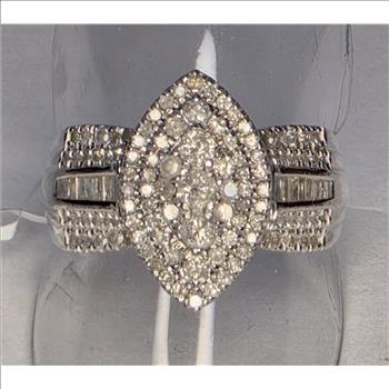 No Reserve .1.01 ct Natural Diamond Ring Size 10