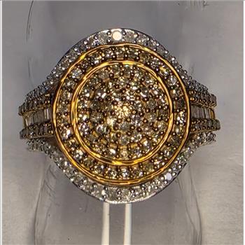 No Reserve .1.00 ct Natural Diamond Ring Size 7