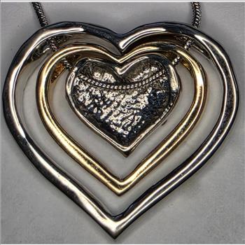 No Reserve Austrian Crystal Heart Pendant & Chain Necklace