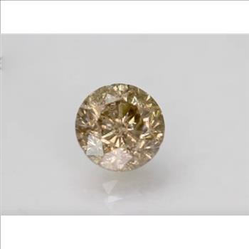 No Reserve .45 ct Natural Champagne Diamond Round Cut Loose Gemstone