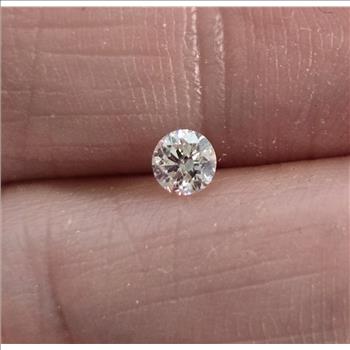 No Reserve .19 ct Natural Champagne Diamond Round Cut Loose Gemstone