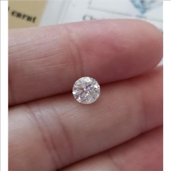 No Reserve .21 ct Natural Diamond Round Cut Loose Gemstone