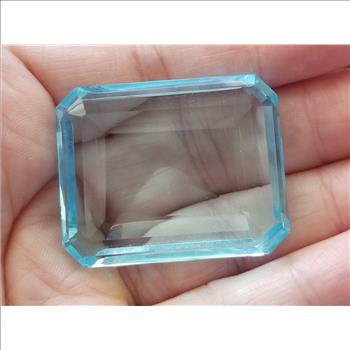120.55 Sky Blue Quartz Octagon Cut Loose Gemstone