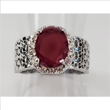 No Reserve Ruby & Topaz Ring Size 7