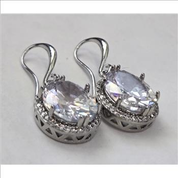 No Reserve Simulated Diamond Earrings