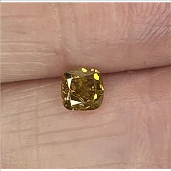 No Reserve .36 ct Natural Champagne Cushion Cut Loose Gemstone