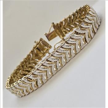 No Reserve Natural Diamond Tennis Bracelet