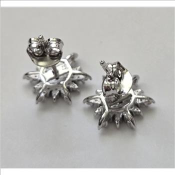 No Reserve Natural Diamond Starburst Earrings 