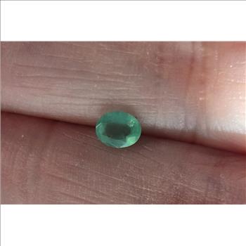 No Reserve Natural Emerald Oval Cut Loose Gemstone
