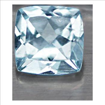 No Reserve VVS Natural Swiss Blue Topaz Cushion Cut Loose Gemstone