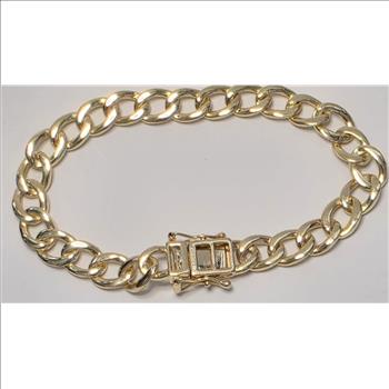 No Reserve Natural .15 ct Diamond Tennis Bracelet YG