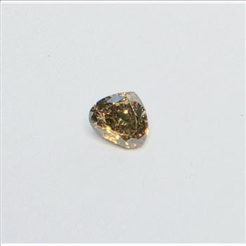 No Reserve .39 ct Natural Champagne Diamond Pear Cut Loose Gemstone
