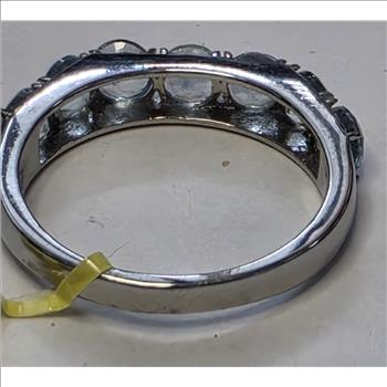 No Reserve Natural Blue Topaz Ring Size 13