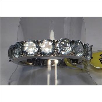 No Reserve Natural Blue Topaz Ring Size 11