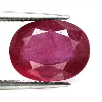 No Reserve 10.37 ct Natural Ruby Oval Cut Loose Gemstone