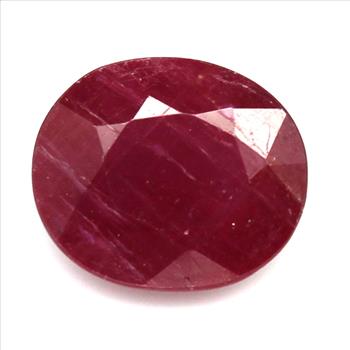 No Reserve 7.50 ct Natural Ruby Oval Cut Loose Gemstone