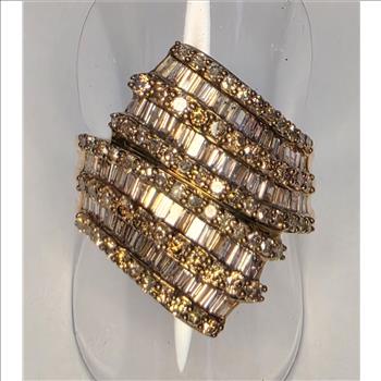 No Reserve 1.01 ct Natural Champagne Diamond Ring Size 8