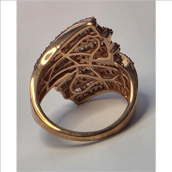 No Reserve 1.01 ct Natural Champagne Diamond Ring Size 8