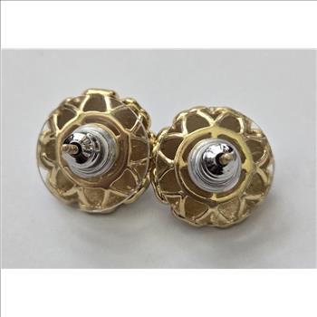 No Reserve Natural Diamond  Flower Stud Earrings