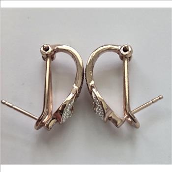No Reserve Natural Diamond  Belt Buckle Earrings