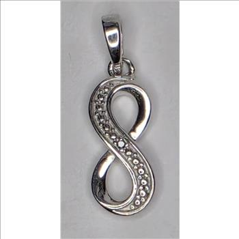 No Reserve Natural Diamond Infinity Pendant