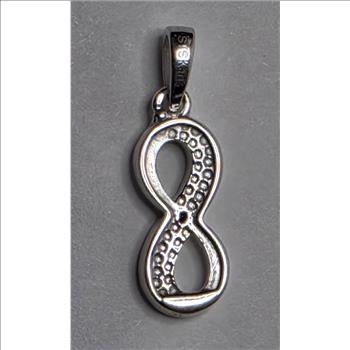 No Reserve Natural Diamond Infinity Pendant