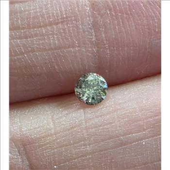 No Reserve .17 ct Natural Diamond Round Cut Loose Gemstone