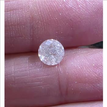 No Reserve .88 ct Natural Diamond Round Cut Loose Gemstone