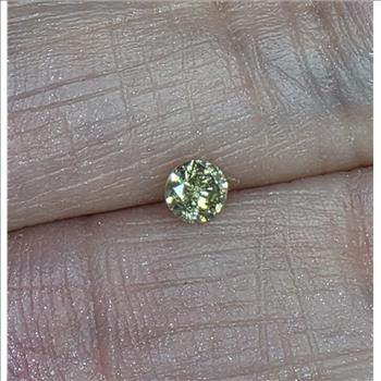 No Reserve .20 ct Natural Champagne Diamond Round Cut Loose Gemstone
