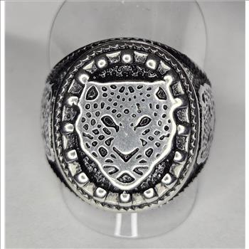 No Reserve Stainless Steel Lion Ring Size 11