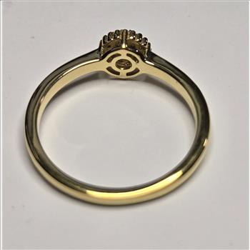 No Reserve .15 ct Natural Diamond Ring Size 9 YG