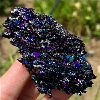 195.10ct Natural Silicon Carbide Rainbow Carborundum Crystal Rough Loose Gemstone