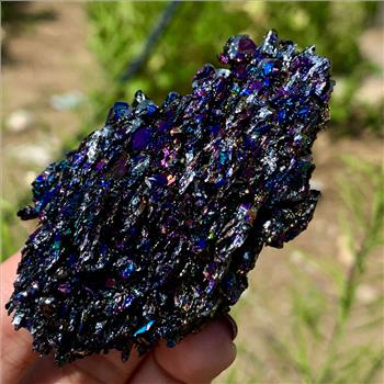 195.10ct Natural Silicon Carbide Rainbow Carborundum Crystal Rough Loose Gemstone