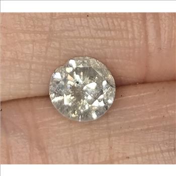 No Reserve .1.37 ct Natural Diamond Round Cut Loose Gemstone