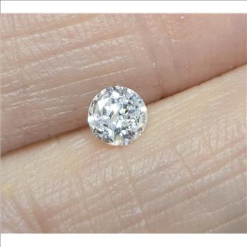 No Reserve  .30 ct Natural Diamond Round Cut Loose Gemstone