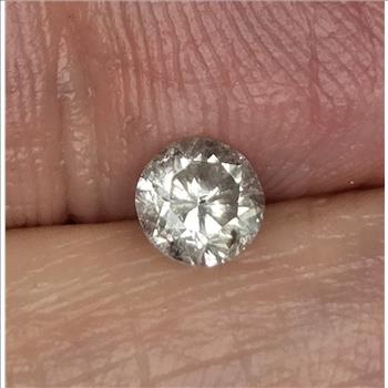 No Reserve  .42 ct Natural Diamond Round Cut Loose Gemstone