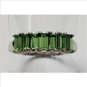 No Reserve Peridot Swarovski Crystal Ring Size 9