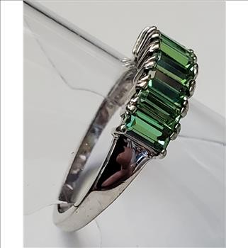 No Reserve Peridot Swarovski Crystal Ring Size 9