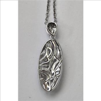 No Reserve Natural Diamond Pendant & Chain Necklace