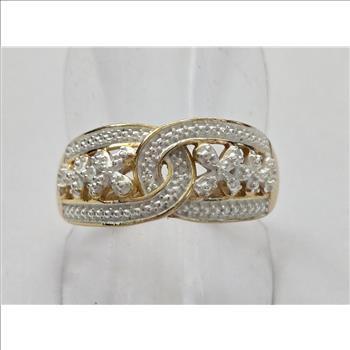 No Reserve Natural Diamond Ring Size 8