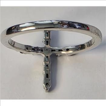 No Reserve .10 ct Natural Blue Diamond  Cross Ring Size 5