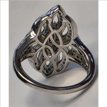 No Reserve .55 cl  Blue Diamond Ring Size 7