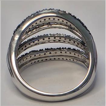 No Reserve 1.00 cl  Blue Diamond Ring Size 7