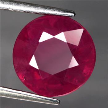 No Reserve .Natural Ruby Round Cut Loose Gemstone