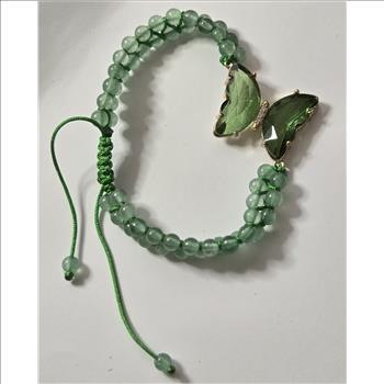 No Reserve Emerald Butterfly Bracelet