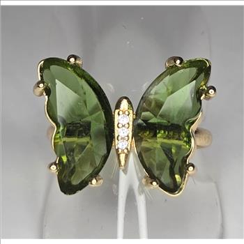 No Reserve Emerald Butterfly Ring